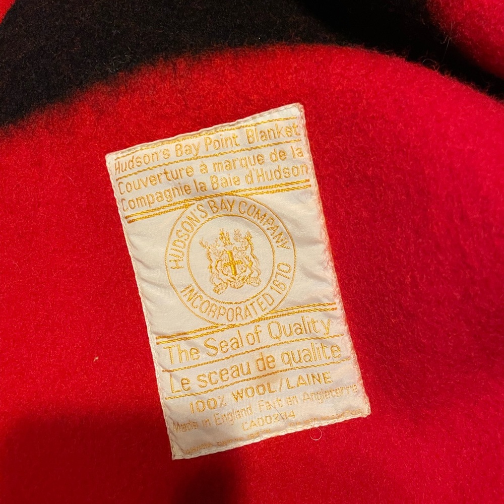 Hudson’s Bay Company Wool Blanket. Full/Queen size. Like New Condition.
